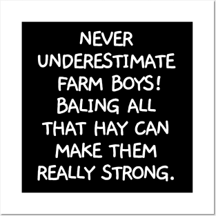 Never underestimate farm boys. Posters and Art